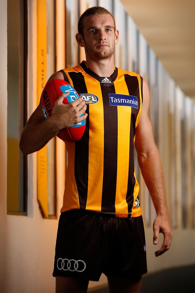 AFL 2016 Portraits - Hawthorn MELBOURNE, AUSTRALIA - FEBRUARY 02: Kurt Heatherley of the Hawks poses for a portrait during the Hawthorn Hawks official team photo day at the Ricoh Centre in Melbourne, Australia on February 02, 2016. (Photo by Adam Trafford/AFL Media)